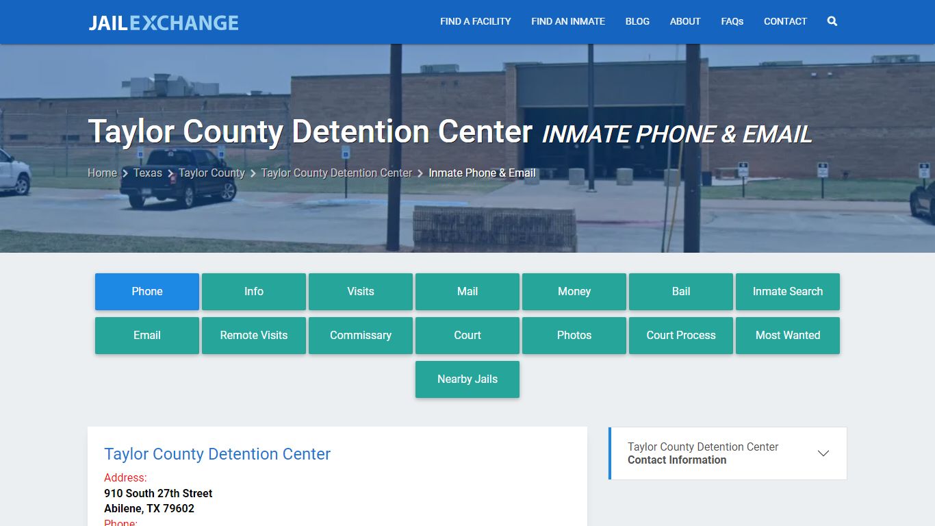 Inmate Phone - Taylor County Detention Center, TX - Jail Exchange